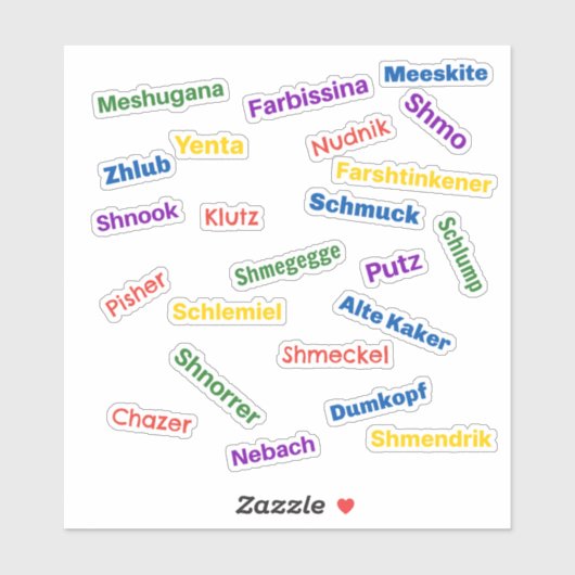 Yiddish Insults Sticker シール (シート)