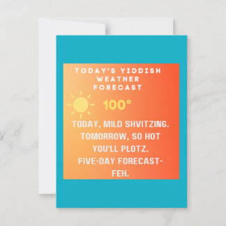 Yiddish Weather Forecast  ポストカード