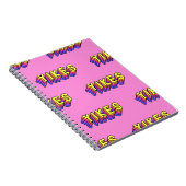 Yikes Words:ピンクのヴィンテージ壁紙。 ノートブック (右側)