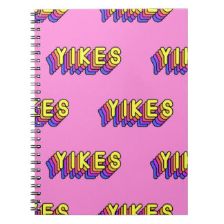 Yikes Words:ピンクのヴィンテージ壁紙。 ノートブック
