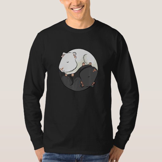 Yin and Yang Guinea Pig Opposites for Guinea Pig Tシャツ (正面)