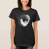 Yin and Yang Koi Pose fish Meditation Acro Hatha Y Tシャツ (正面)