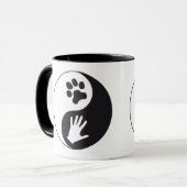 Yin und Yang mit Hand und Pfote マグカップ (正面左)