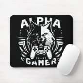 Yin Yang Alpha Gamer Wolf マウスパッド (マウス)