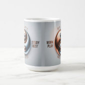 Yin Yang Balance Work Play Study Rest Mug コーヒーマグカップ (中央)