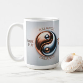 Yin Yang Balance Work Play Study Rest Mug コーヒーマグカップ