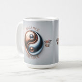 Yin Yang Balance Work Play Study Rest Mug コーヒーマグカップ (正面左)