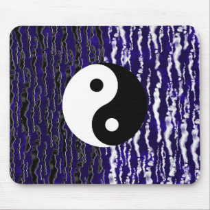 Yin Yang Blue Tranquility Zen Energy マウスパッド
