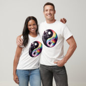 Yin Yang Cat Transgender Pride LGBT Gay Lesbian Tシャツ (ユニセックス)