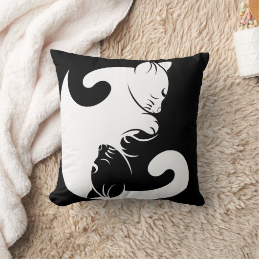 Yin Yang cats クッション (ブランケット)