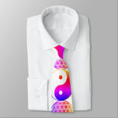 Yin Yang- colorful flower of life  ネクタイ (タイ)