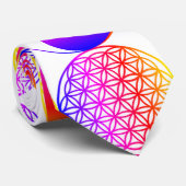 Yin Yang- colorful flower of life  ネクタイ (ロール)