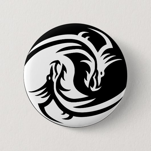 yin yang dragons button 缶バッジ (正面)