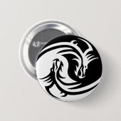 yin yang dragons button 缶バッジ (正面&裏面)