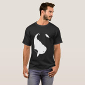 Yin Yang Frenchie French Bulldog Symbol Zen Tシャツ (正面フル)