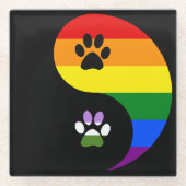 Yin-Yang Genderqueer Coaster ガラスコースター (正面)