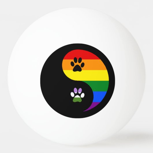 Yin-Yang Genderqueer Ping Pong Ball 卓球ボール (正面)
