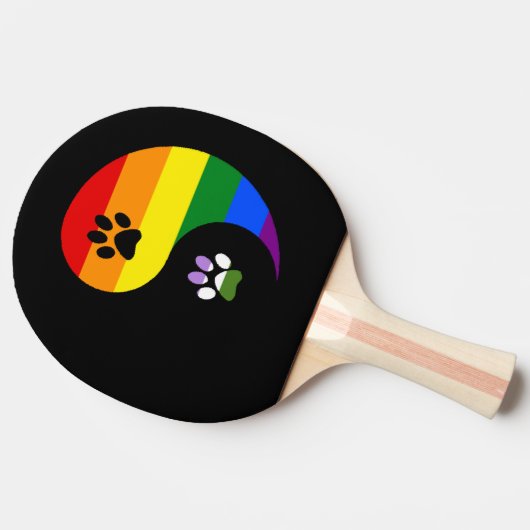 Yin-Yang Genderqueer Ping Pong Paddle 卓球ラケット (横)
