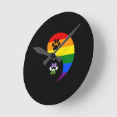 Yin Yang Genderqueer Wall Clock ラウンド壁時計 (傾斜)