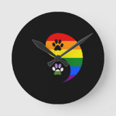 Yin Yang Genderqueer Wall Clock ラウンド壁時計 (正面)