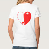 Yin Yang Heart Love Design – Balance & Harmony Tシャツ (裏面)