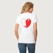 Yin Yang Heart Love Design – Balance & Harmony Tシャツ (裏面フル)