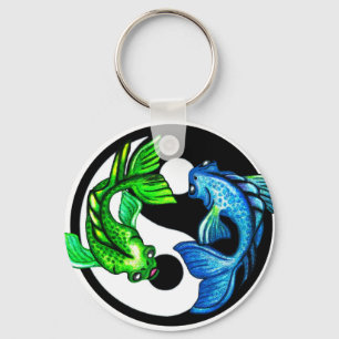 Yin-Yang Koi Design キーホルダー