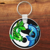 Yin-Yang Koi Design キーホルダー (正面)