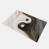 Yin Yang Liquid Marble ドアマット (アングル)