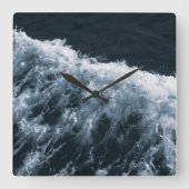 Yin Yang Ocean Glam 1 スクエア壁時計 (正面)