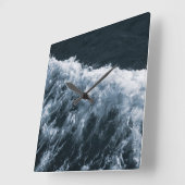 Yin Yang Ocean Glam 1 スクエア壁時計 (傾斜)