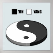 Yin Yang Pie Chart ポスター (正面)