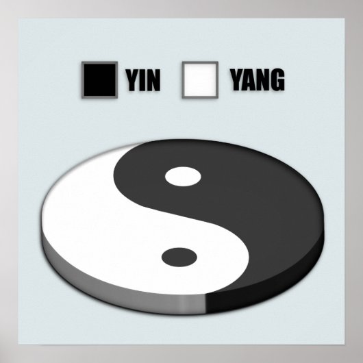 Yin Yang Pie Chart ポスター (正面)