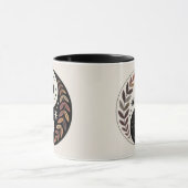 Yin Yang Plant Stars Meditation Mug マグカップ (中央)