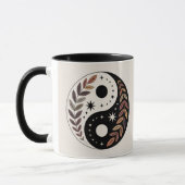 Yin Yang Plant Stars Meditation Mug マグカップ (左)