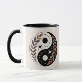 Yin Yang Plant Stars Meditation Mug マグカップ