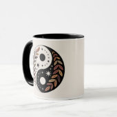 Yin Yang Plant Stars Meditation Mug マグカップ (正面左)
