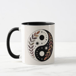 Yin Yang Plant Stars Meditation Mug マグカップ