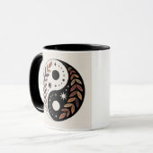 Yin Yang Plant Stars Meditation Mug マグカップ (正面左)