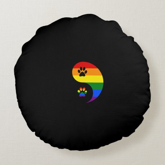 Yin-yang Pride ラウンドクッション (裏面)