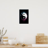 Yin Yang Splash Art Poster Print - Zen Decor ポスター (キッチン)