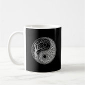 Yin Yang symbol Tree of Life コーヒーマグカップ (左)