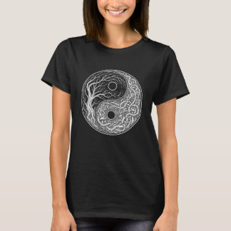 Yin Yang symbol Tree of Life Tシャツ