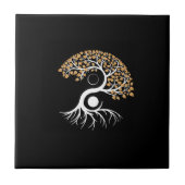 Yin Yang Tree - Golden Leaves タイル (正面)