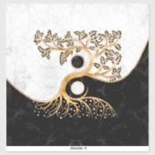 Yin Yang Tree - Marbles and Gold シール (シート)