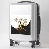 Yin Yang Tree - Marbles and Gold シール (スーツケース)