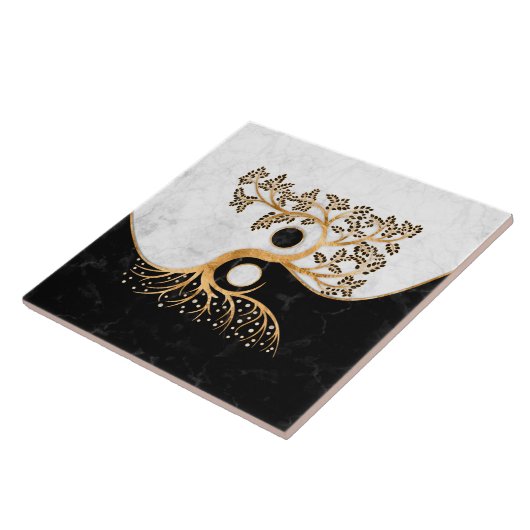 Yin Yang Tree - Marbles and Gold タイル (側面)
