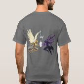 Yin-Yang Wing エンブレム Tシャツ - ダークファンタジー (裏面)