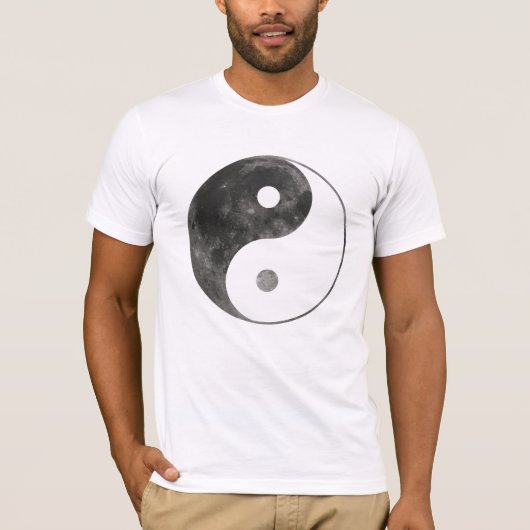 Yin Yang with moon - I-Ching Tシャツ (正面)