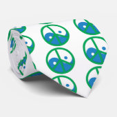 Yin-Yang with Peace sign ネクタイ (ロール)